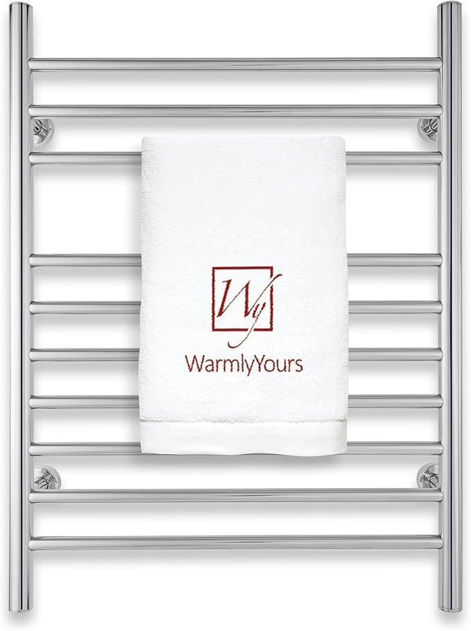 Heated Towel Rack, 10-Bar Wall-Mounted Electric Towel Warmer, Polished by WarmlyYours