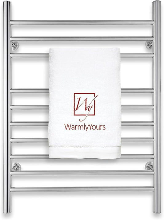 Heated Towel Rack, 10-Bar Wall-Mounted Electric Towel Warmer, Polished by WarmlyYours