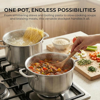 SUNHOUSE 18/8 Stainless Steel Stock Pot - Image 9