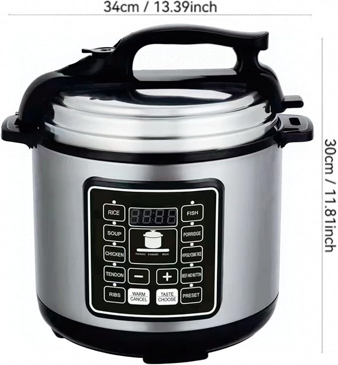 Electric Pressure Cooker, 6 Liters, Slow Stew Pot - Image 9