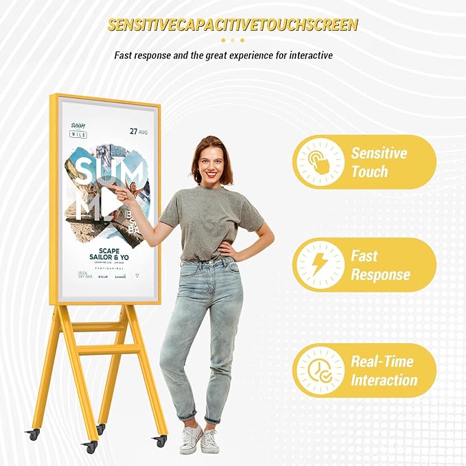MWE Mobile Digital Signage Display 43in, Portable UHD Touchscreen Advertising - Image 5