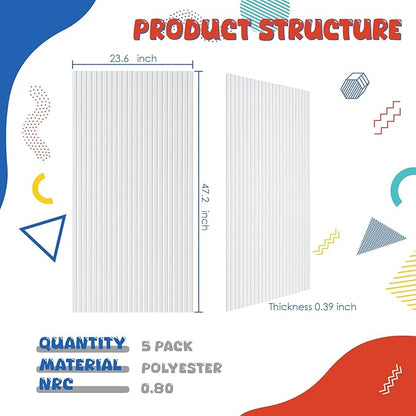 5 Pack Acoustic Panels, 47.2x23.6x0.4 inch Acoustic Wall Panels, Large - Image 2