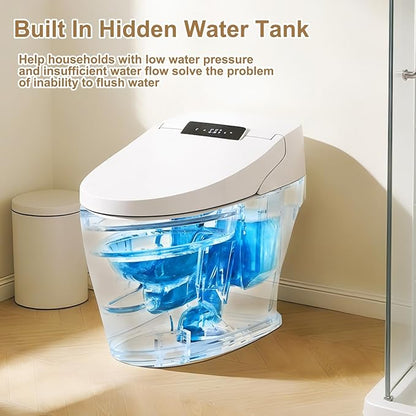 Smart Toilet Bidet with Auto Open Close, One Piece Bidet Toilet with Bidet - Image 8