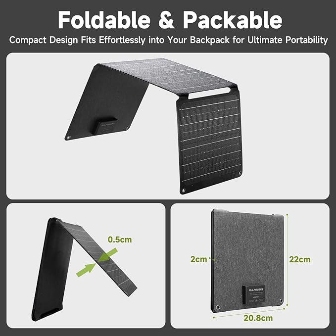ALLPOWERS SP001 21W Portable Solar Panel Charger, High-Efficiency 22-25% - Image 3