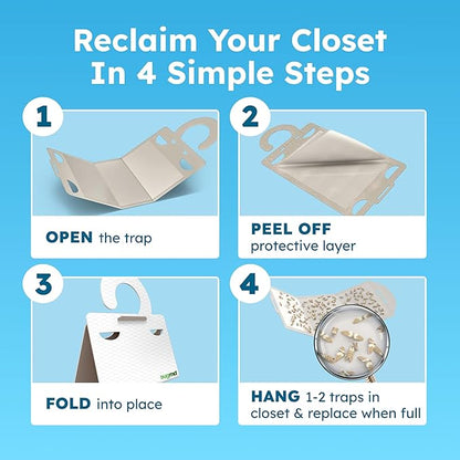 BugMD Clothes & Pantry Moth Traps – Sticky Glue Pheromone-Based Repellent - Image 4