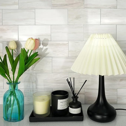 Vamos Tile 100-Piece Glossy Wooden Marble Grain Peel and Stick Backsplash Tile - Image 6