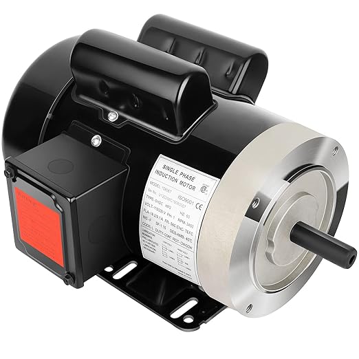 2HP Electric Motor 3450 RPM General Purpose Single Phase Motor 56C Frame by Cuilvu