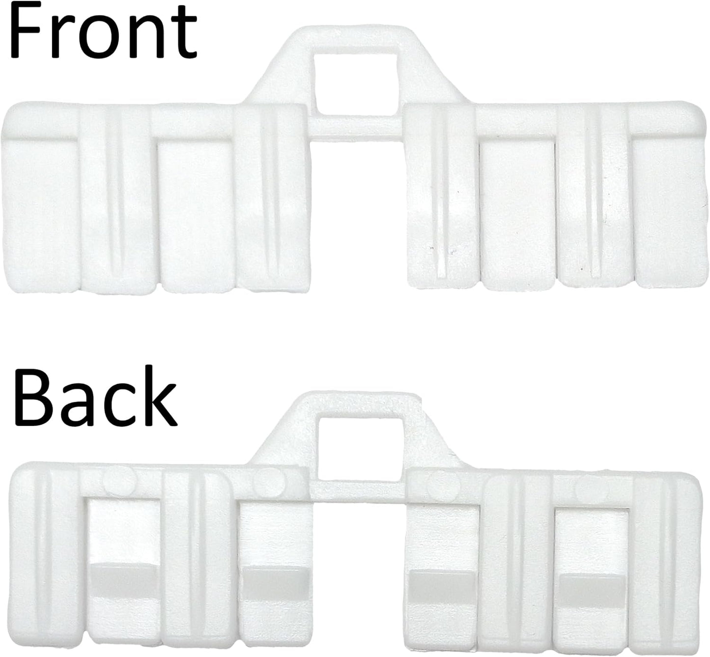 Plastic White 10 pcs Vertical Blind Top Hangers/Clips -Louver Vane Hanger -for 89mm (3.5 inch)