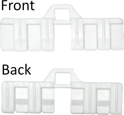 Plastic White 10 pcs Vertical Blind Top Hangers/Clips -Louver Vane Hanger -for 89mm (3.5 inch)