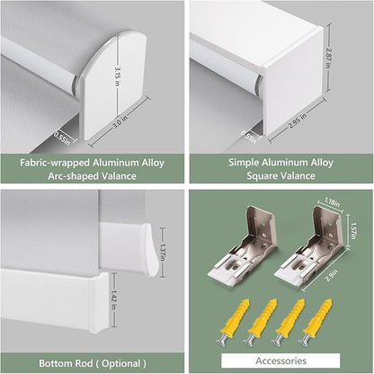 Zshine Motorized Blackout Window Blinds Customize Width Remote Control Wireless - Image 4