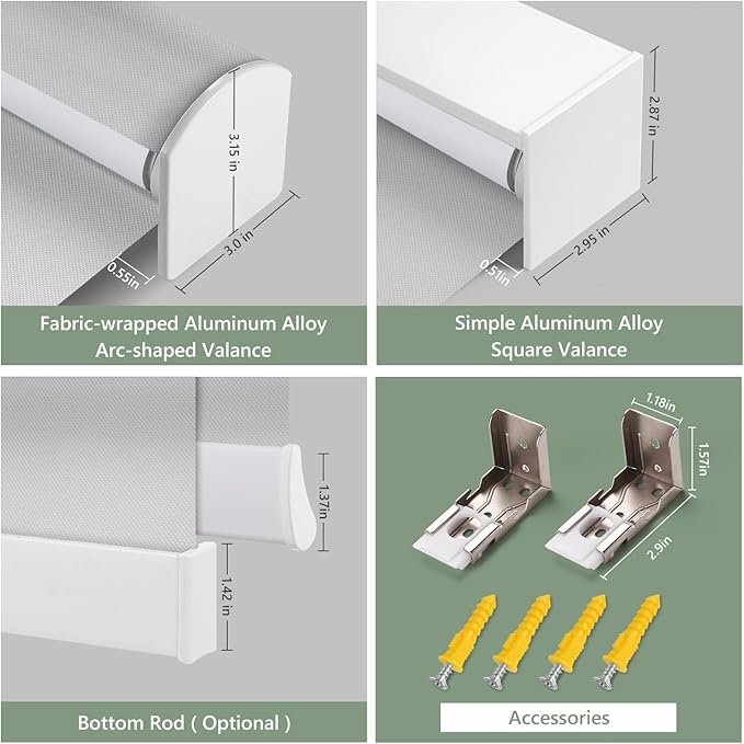 Motorized Blinds with Remote Window Roller Shade Wireless Rechargeable Motor - Image 5
