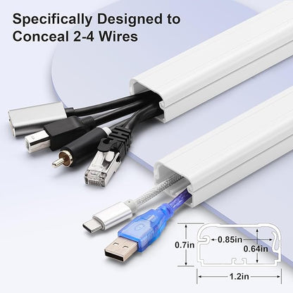 39in Cord Covers for Wires on Wall, YCLYC Wall Cord Cover, Large TV Cable Hider - Image 3