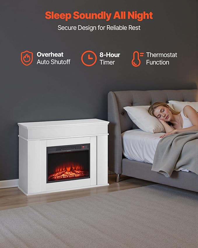 VEVOR 43 inch Freestanding Fireplaces, 1500W 5120BTU Fake Electric Fireplace - Image 6