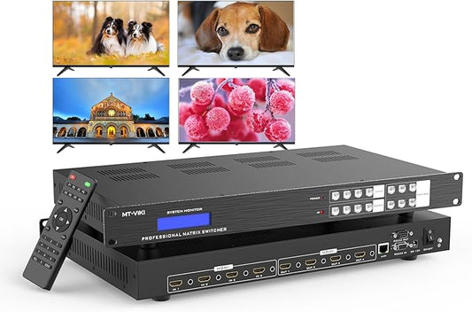 MT-VIKI 4x4 8K UHD HDMI 2.1 Matrix Switcher by MT-VIKI