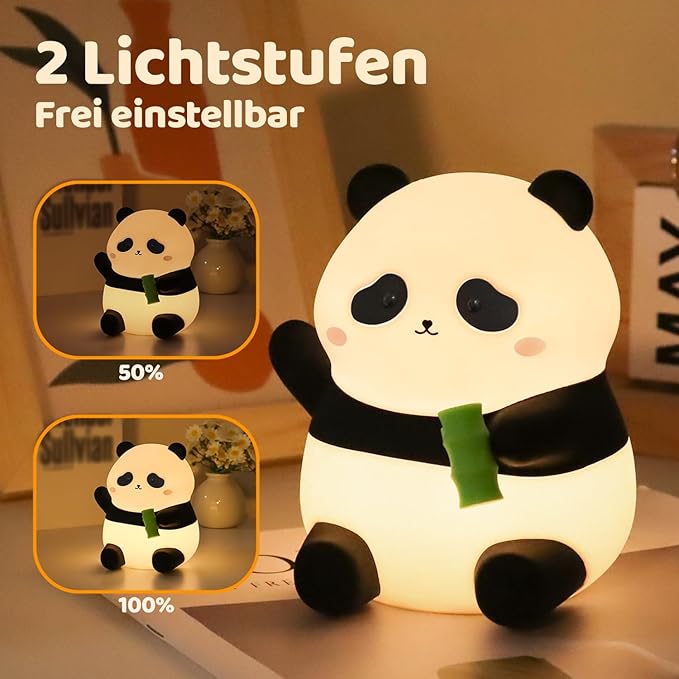 Rytinazzz Panda Night Light, 50-Hour Battery & Pat-to-Change Brightness - Image 2