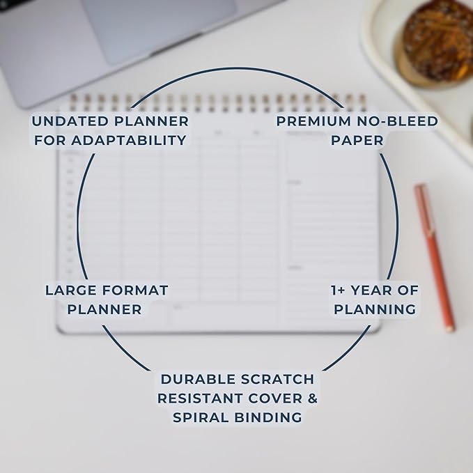 Undated Weekly Schedule | Business Planner | 8.25” x 11.75” ADHD Organizer | - Image 8