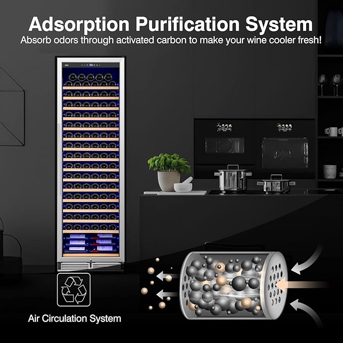 Upgraded 24 Inch Wine Cooler Refrigerator, 190 Bottles Wine Fridge - Image 6