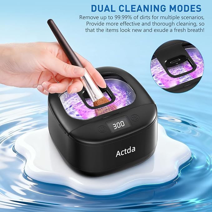 Ultrasonic Retainer Cleaner, Upgraded Wireless Professional Sonic Dental - Image 5