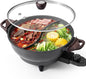 TWIN™ Electric Hot Pot with Divider | PFAS-Free Ceramic Nonstick Pot | EvenHeat by SENSCHEF