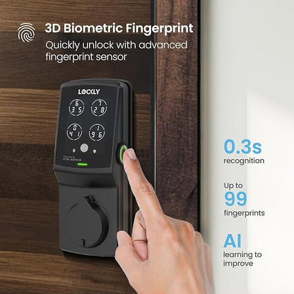 Lockly Secure Pro Deadbolt, Wi-Fi Smart Lock, Keyless Entry Door Lock, Smart - Image 4
