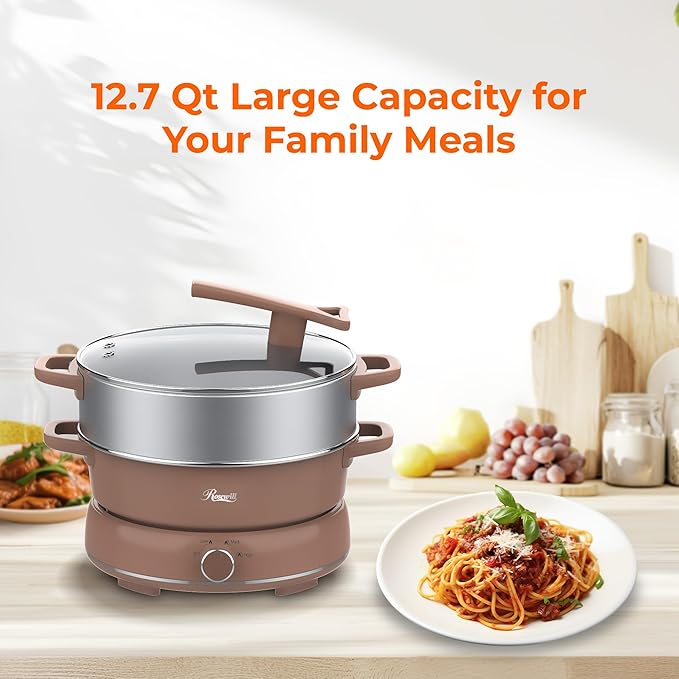 Rosewill 12.7 QT Electric Hot Pot Slow Cooker - Image 3