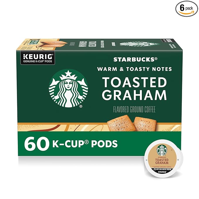 Starbucks K-Cup Coffee Pods, Flavored Hot or Iced Coffee, Toasted Graham by StarbucksbyNespresso