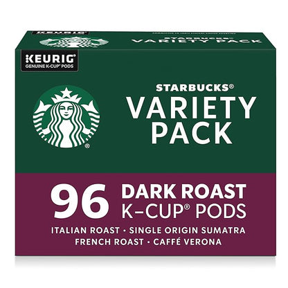 Starbucks K-Cup Coffee Pods, Dark Roast Hot or Iced Coffee, Variety Pack by StarbucksCoffee
