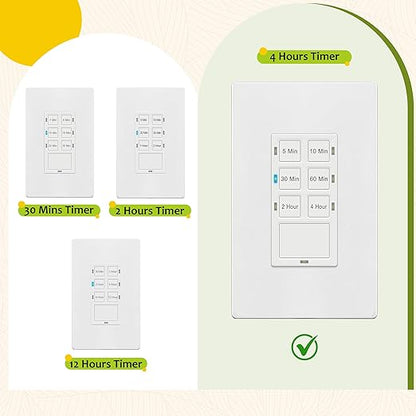 TG 4 Hour Countdown Timer Switch, Light Switch Timer - Image 6