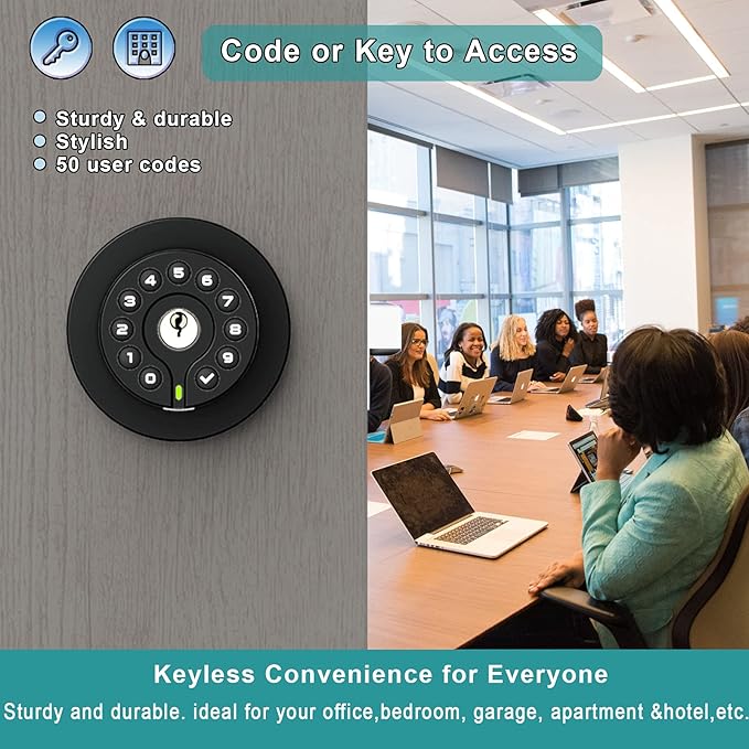 BOTHSTAR Keypad Door Knob with Key, Keyless Entry Door Lock, Code Locks Door - Image 3
