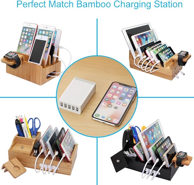 Desktop 5 Port USB Wall Charger 40W 8A, USB Hub Charging Station - Image 3
