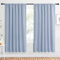 NICETOWN Bedroom Window Curtain Panels, Vintage Blue, 2 Panels, 62 in x 72 in by NICETOWN
