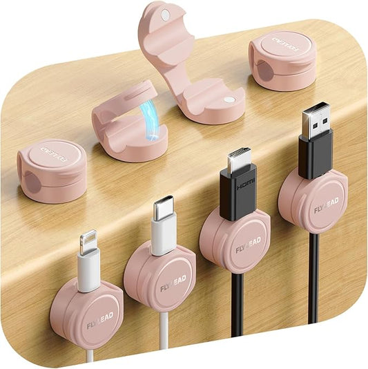 8-Pack Cord Organizer Silicone Magnetic Cable Clips Desk Wire Management by Sincerityisworththewait