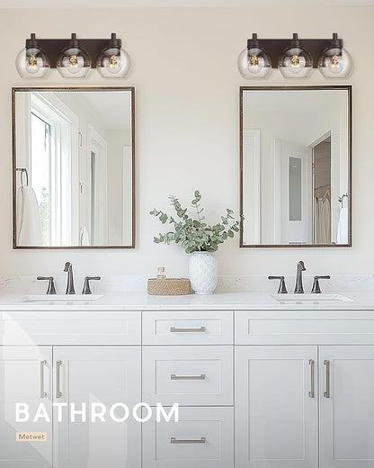 METWET Bathroom Light Fixtures Over Mirror, 3-Light Oil Rubbed Bronze Vanity - Image 8
