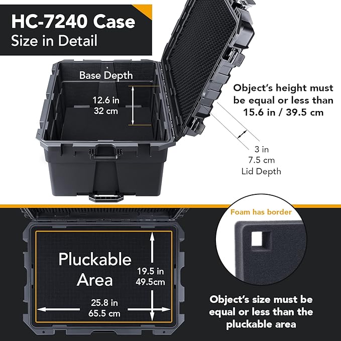Lykus HC-7240 Large Waterproof Hard Case - Image 3
