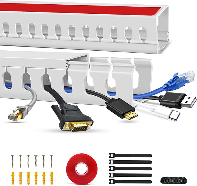 Cable Duct Management Raceway Kit, 31.4" Server Rack Management, Hide Network by Aocii