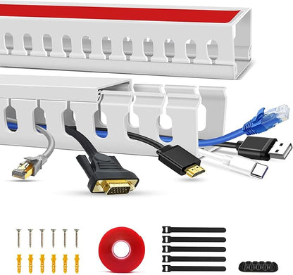 Cable Duct Management Raceway Kit, 31.4" Server Rack Management, Hide Network by Aocii