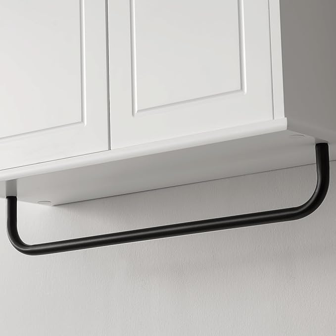 Bathroom Storage Cabinet with Adjustable Wood Shelves, Unique Arched Groove - Image 9