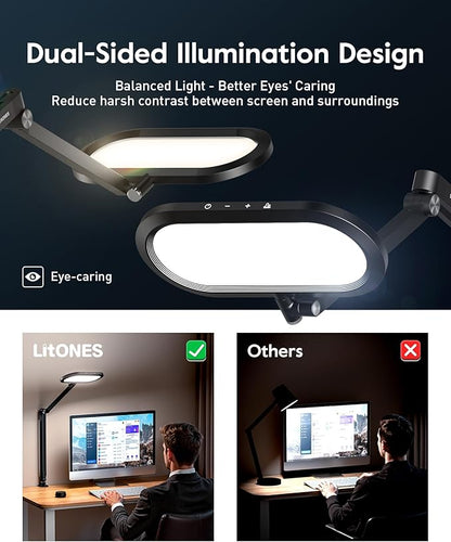LED Desk Lamp for Home Office, Eye-Care Double-Sided Desk Light - Image 2