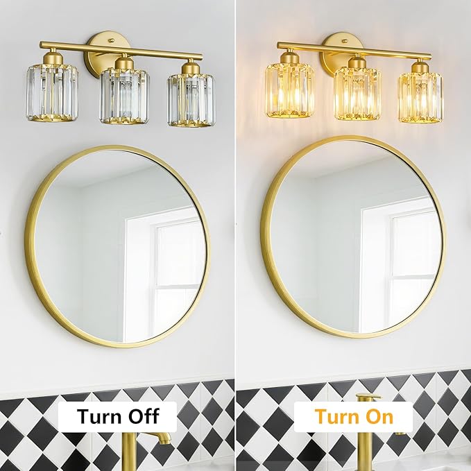 FDPBY Modern 3 Light Crystal Vanity Light, Compatible - Image 6