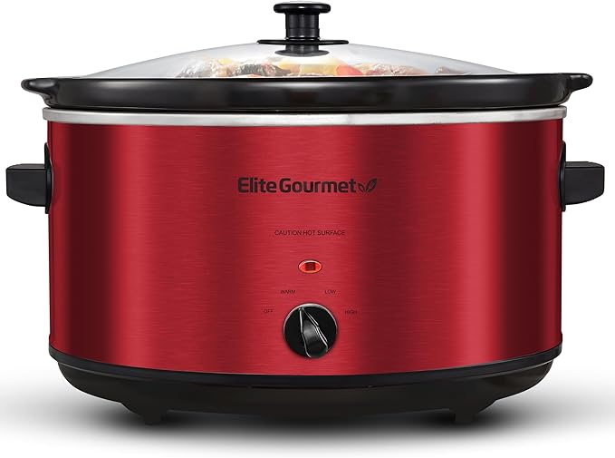 Elite Gourmet MST-900RXT# Electric Ceramic XL Jumbo Slow Cooker, Adjustable Temp by EliteGourmet
