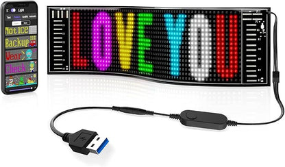 RAYHOME Scrolling Bright Advertising LED Signs, Flexible USB 5V LED Car Sign by Rayhome