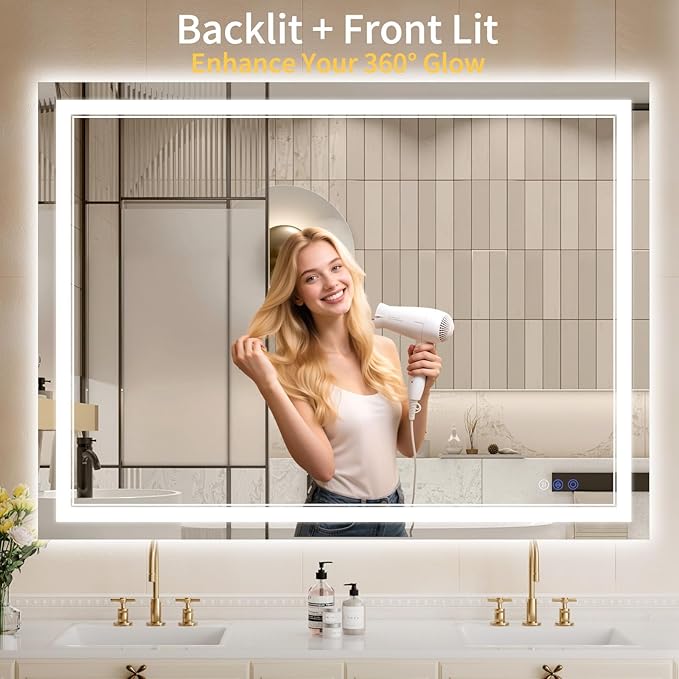 36"x48" LED Bathroom Mirror - Image 2