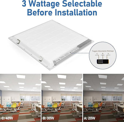 CycevSun 4-Pack 2x2 LED Flat Panel Light Drop Ceiling, 0-10V Dimmable, 3CCT - Image 3