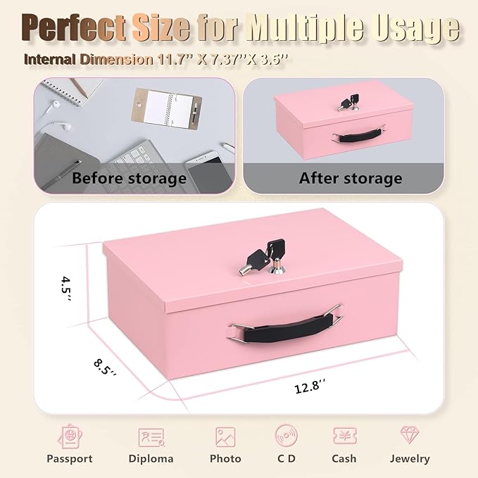 xydled Fire Resistant Safe Fire Safe Box - Image 4