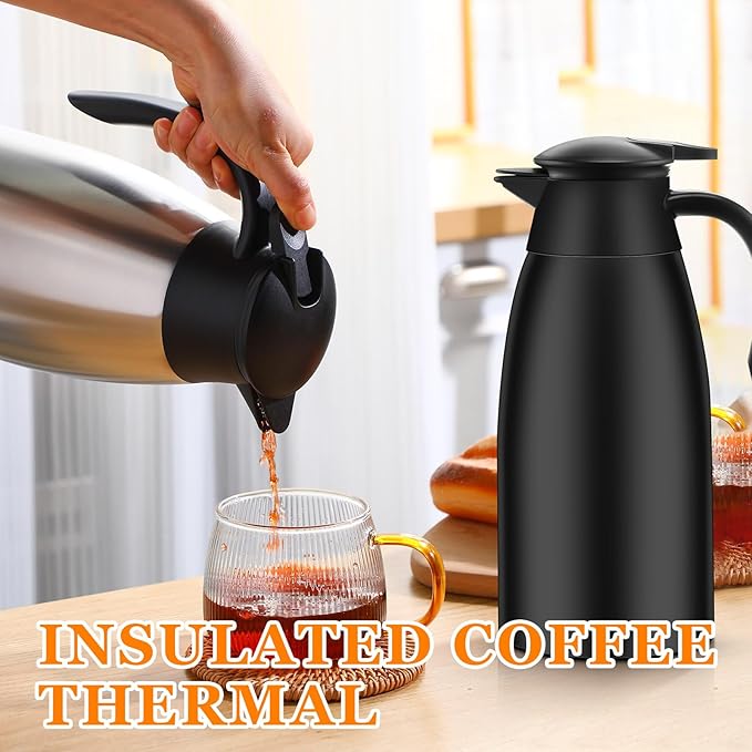 Norme 2 Pcs Thermal Coffee Carafe Insulated Stainless Steel Coffee Carafe - Image 5