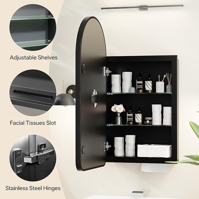 Arched Bathroom Medicine Cabinet - Image 7