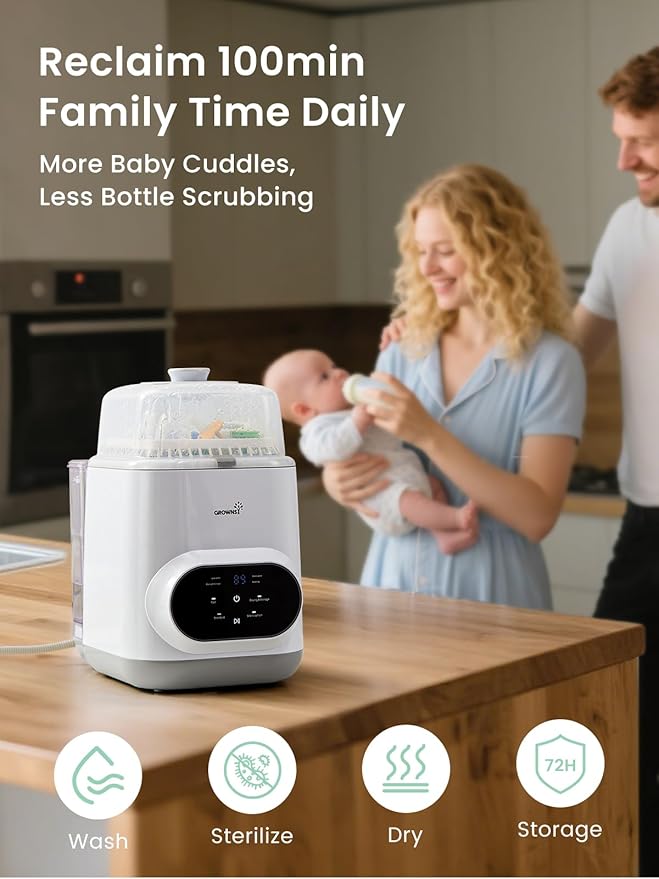 Grownsy EaseClean Bottle Washer Pro | All-in-One Bottle Washer and Sterilizer - Image 2