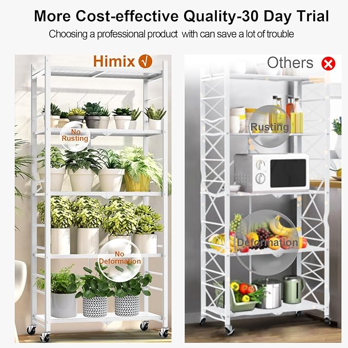 Himix 5-Tier Storage Folding Shelf - Image 6