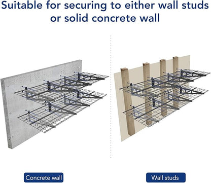 FLEXIMOUNTS 4-Pack 2x6ft 24-inch-by-72-inch Wall Shelf Garage Storage Rack - Image 6