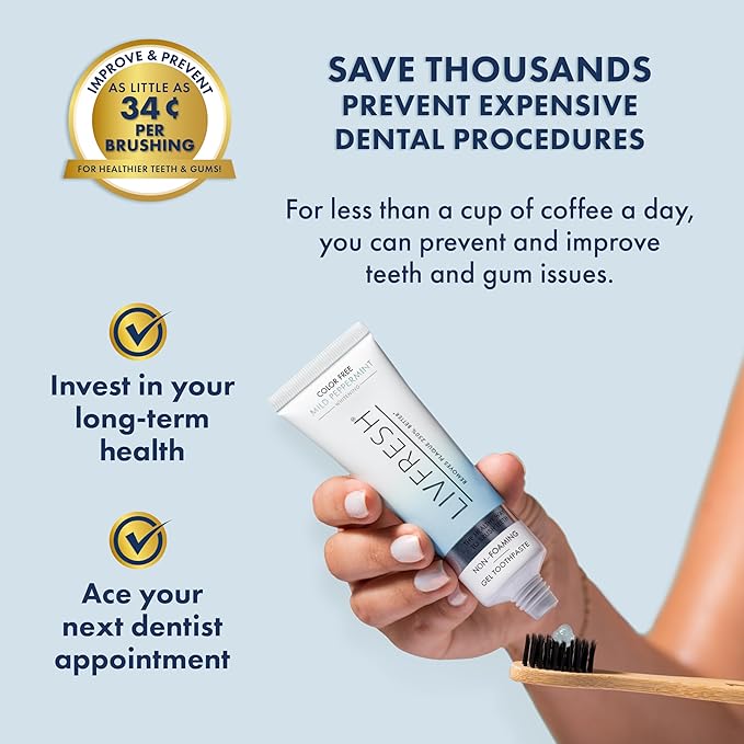 LIVFRESH Toothpaste Gel, Clinically Proven to Remove Plaque 250% Better - Image 4